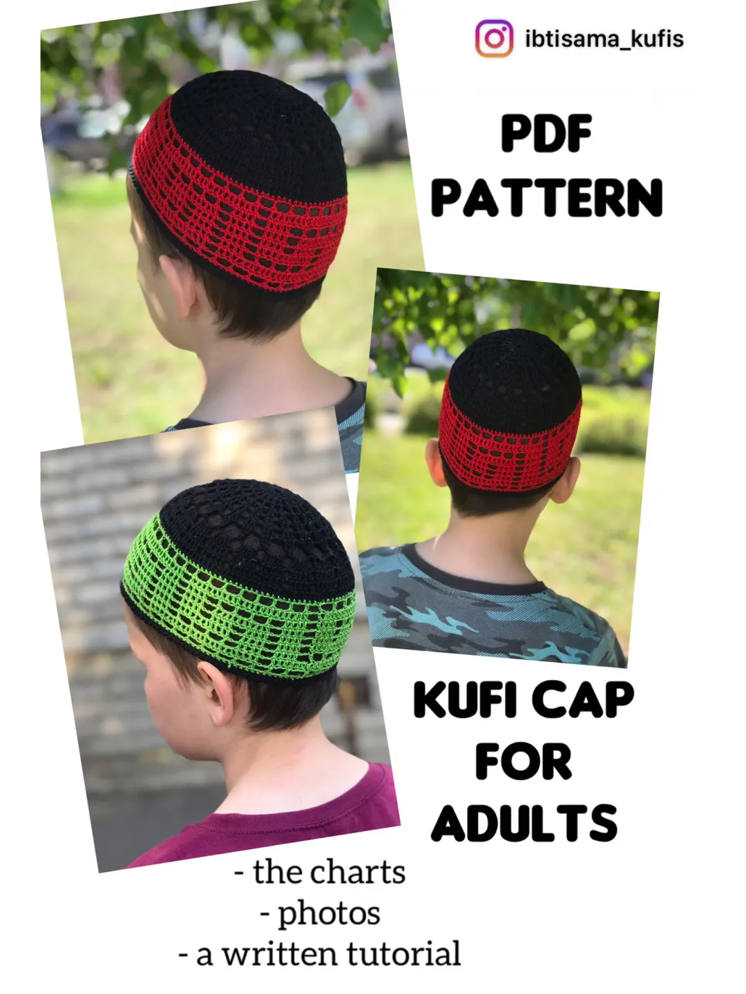 Cotton skull cap PDF crochet pattern