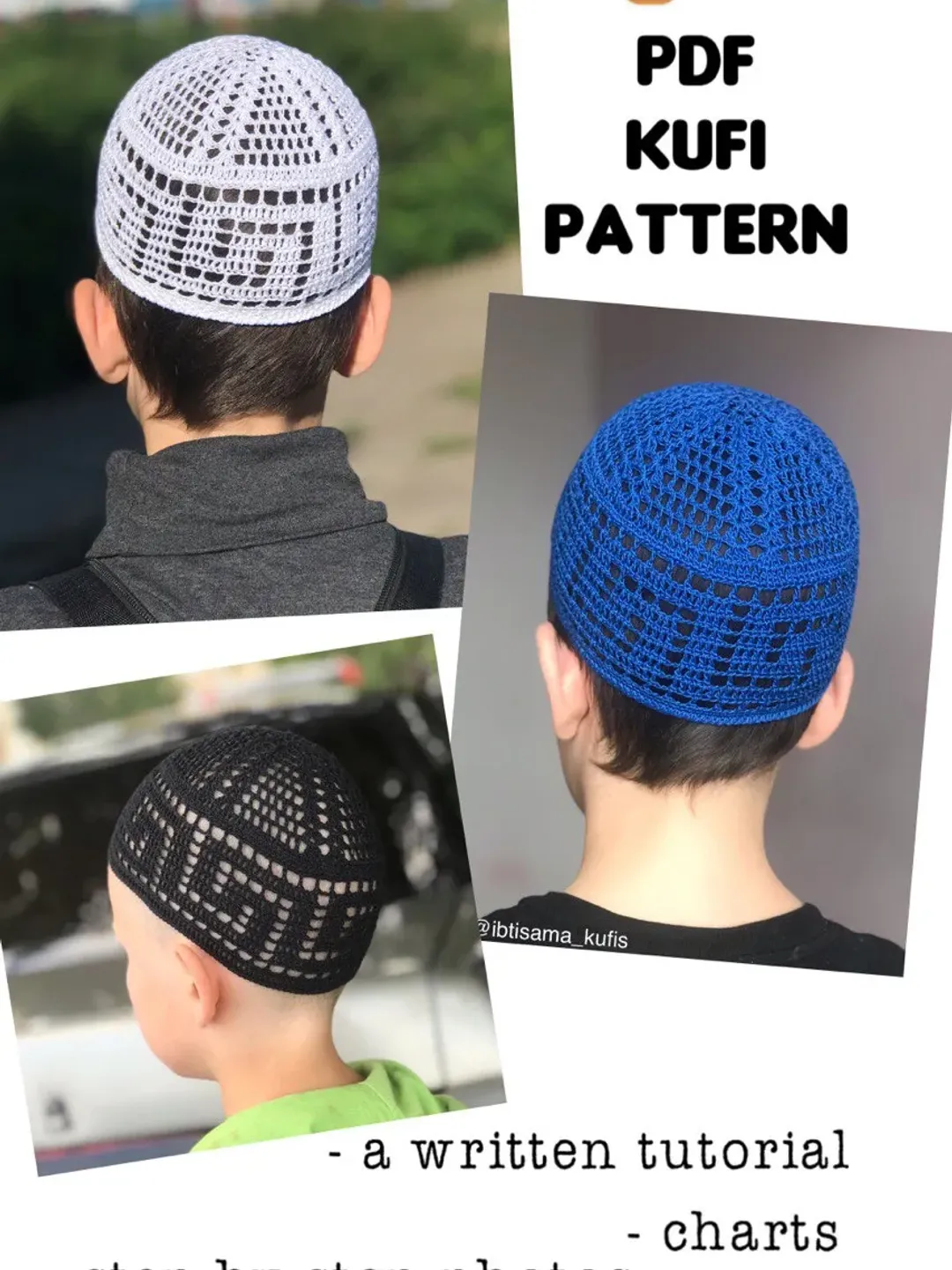Mens summer headwear skull cap hat PDF pattern