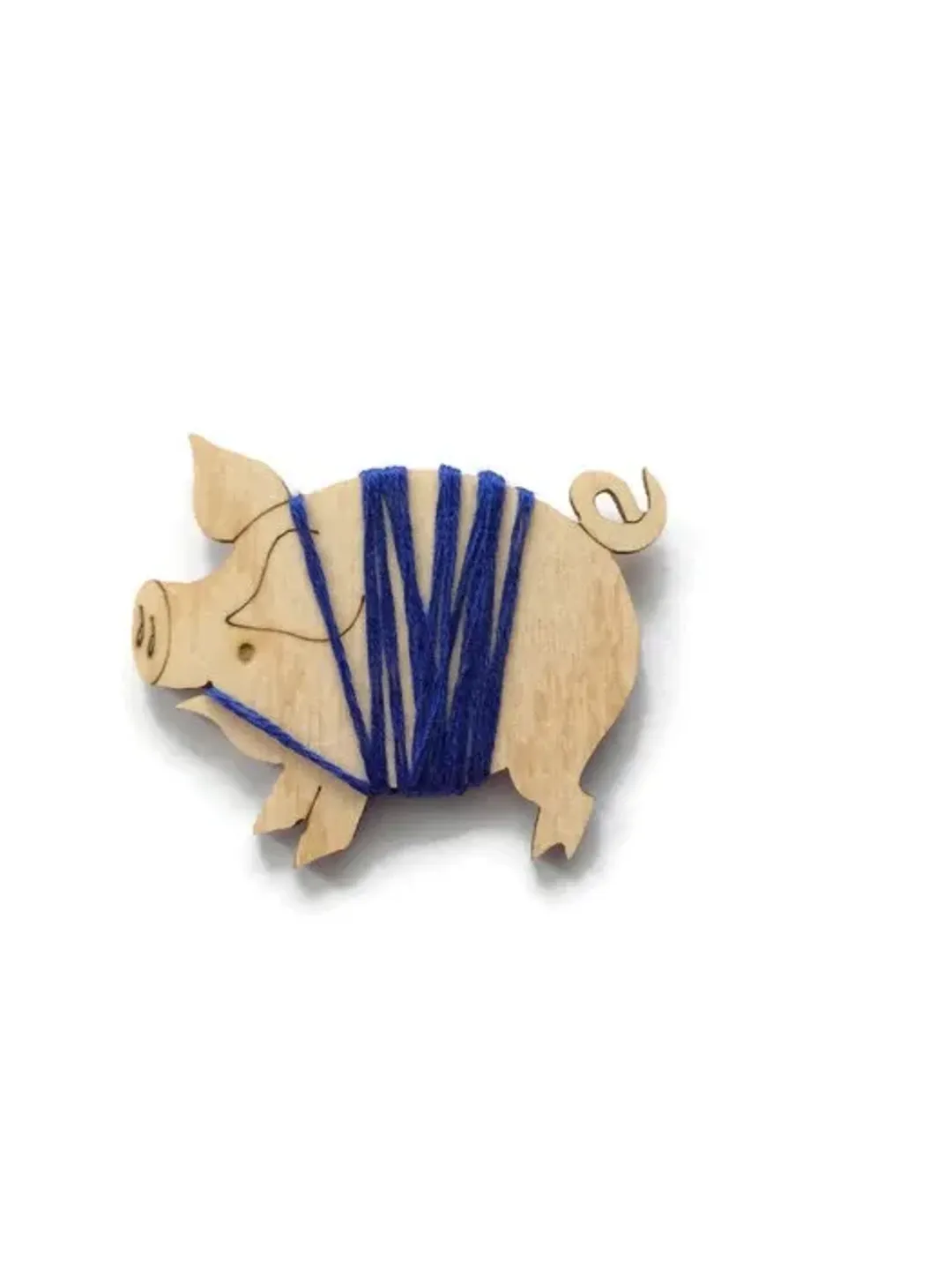 Wooden bobbin winding board thread spool-piggy