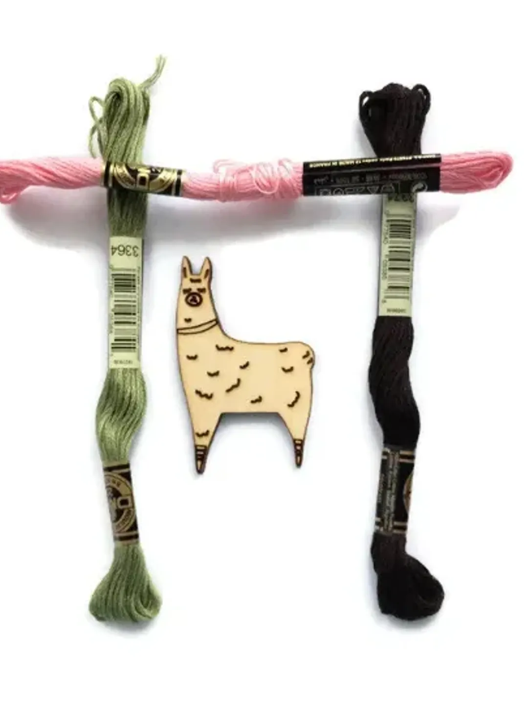 Embroidery floss holder Llama, cross stitch bobbins