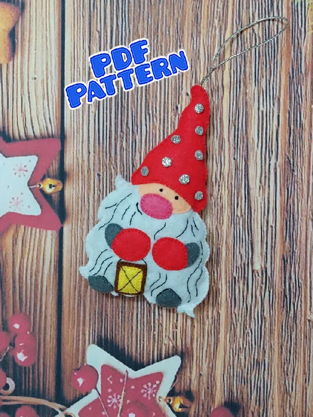 Felt christmas gnome pattern Gnome ornament pattern PDF Christmas cricut projects Felt ornaments diy Christmas decor PDF