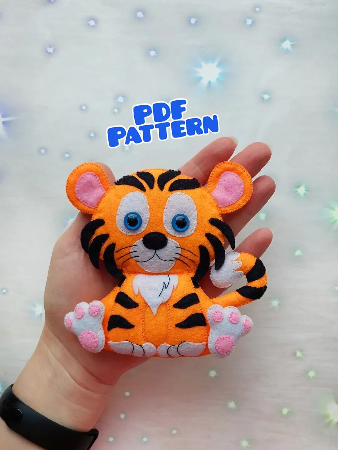 Felt tiger pattern Felt animals ornaments patterns