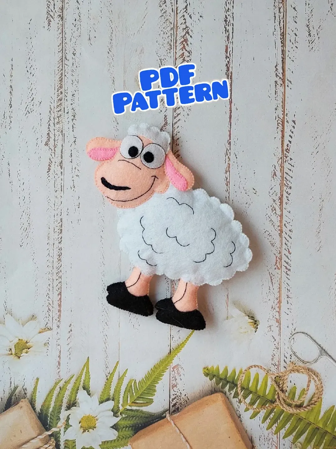 Felt sheep pattern Felt sheep ornament PDF Felt farm