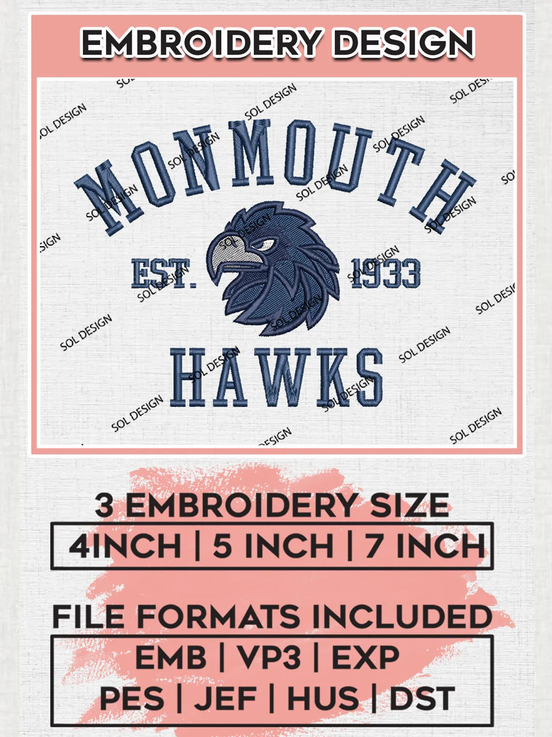 North Carolina A&T Aggies Est 1891 Logo Embroidery Designs, NCAA North Carolina AT Aggies Team Embroidery, NCAA Team Logo, 3 sizes, Machine embroidery Files, Digital Download