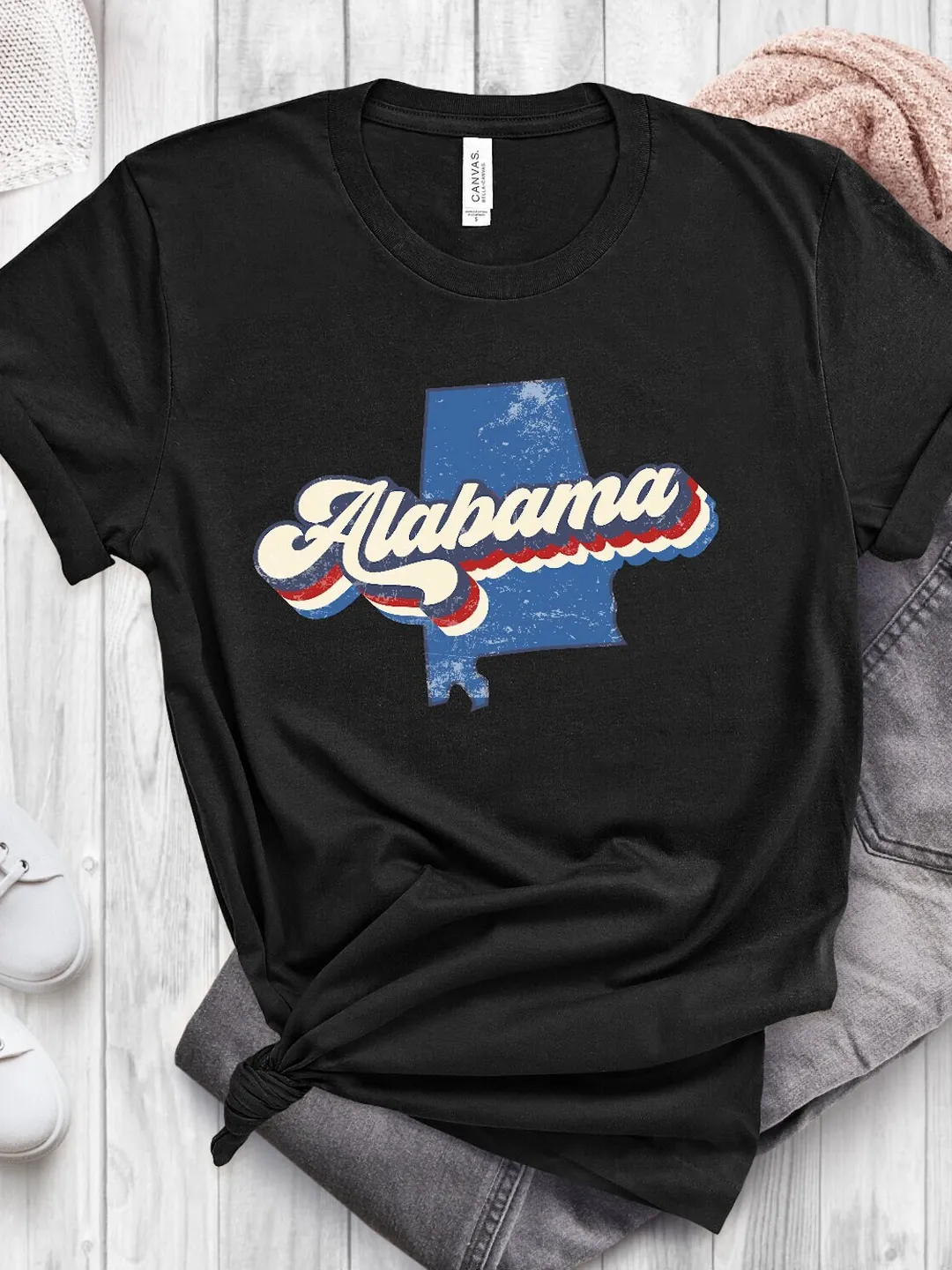 Alabama Fan Shirt: Vintage Style - Unisex and Women's Cotton Blend