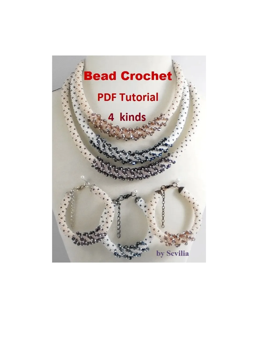 Bead crochet rope pattern for beading «Secret» necklace and bracelet 4 ...