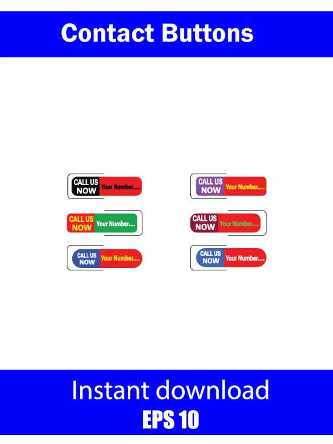 Call Us Button / Contact Number Widget / Website Element / Support ...
