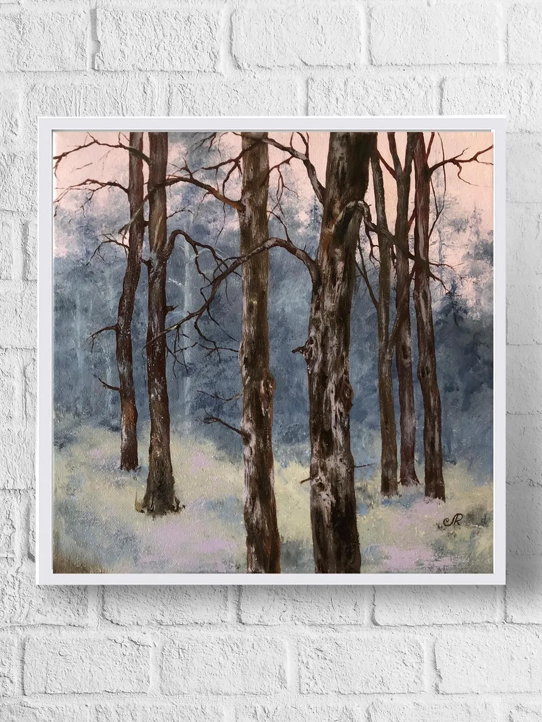 Forest Oil Painting Trees Original Oil Wall Art