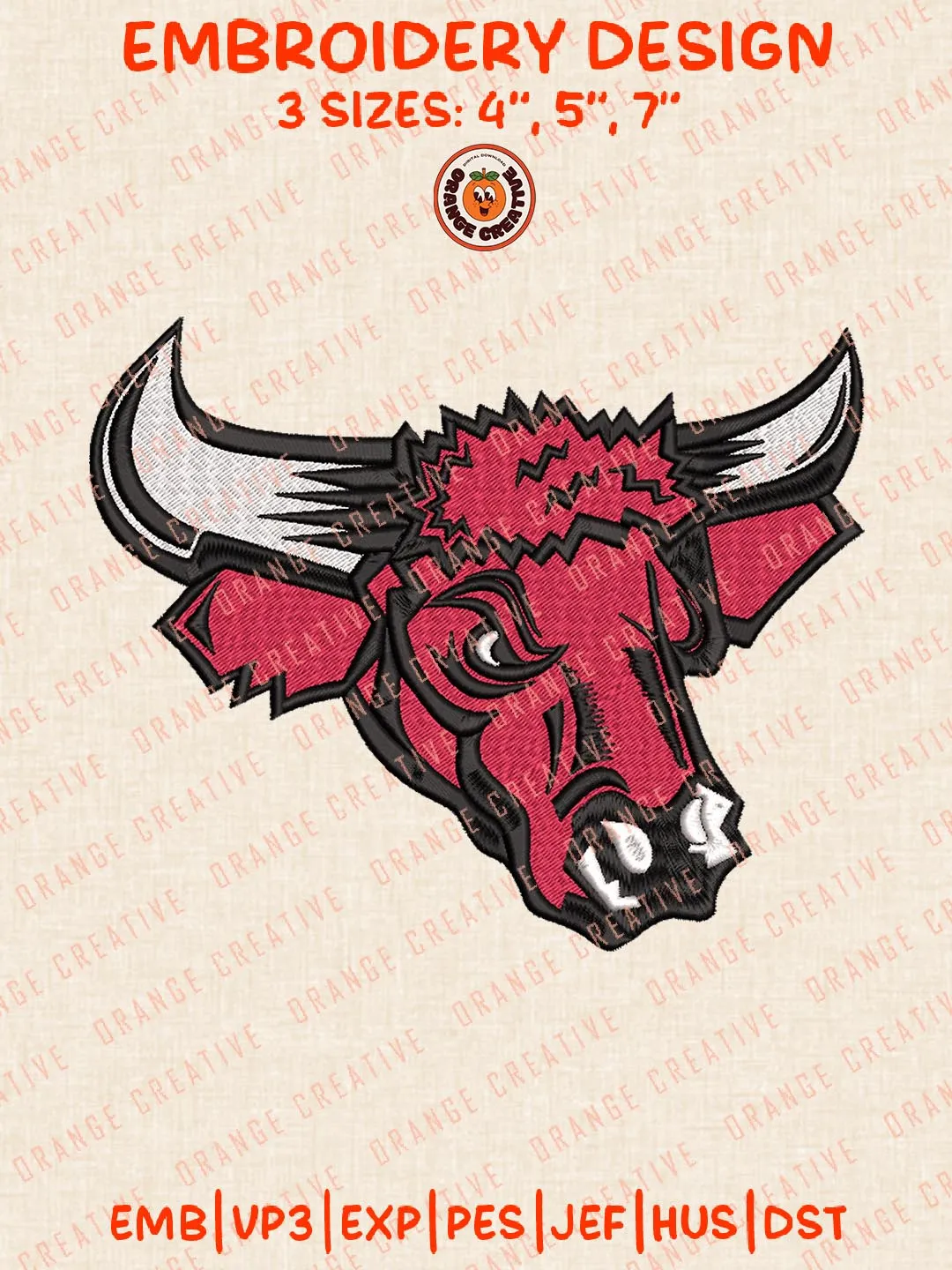 Omaha Mavericks Head Mascot Logo Embroidery Design Files, NCAA Logos Embroidery Designs, NCAA Machine Embroidery Files, 3 Sizes, Custom Sizes, Instant Download