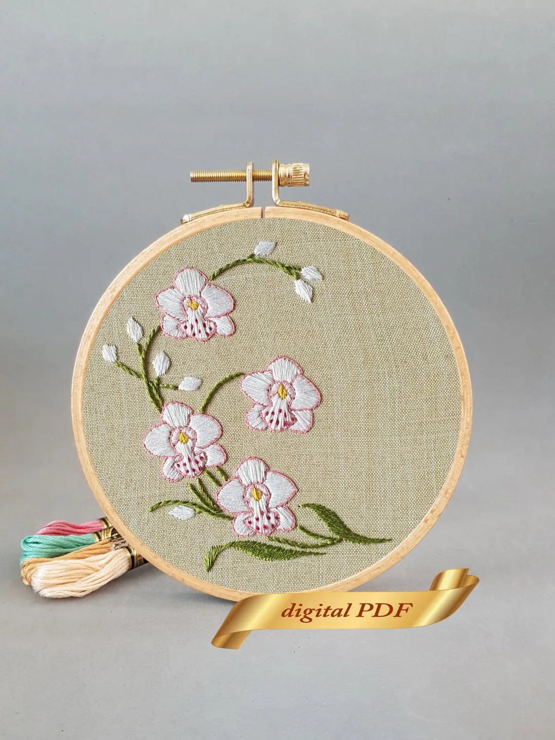 Daisy pattern hand embroidery DIY, Floral design pdf