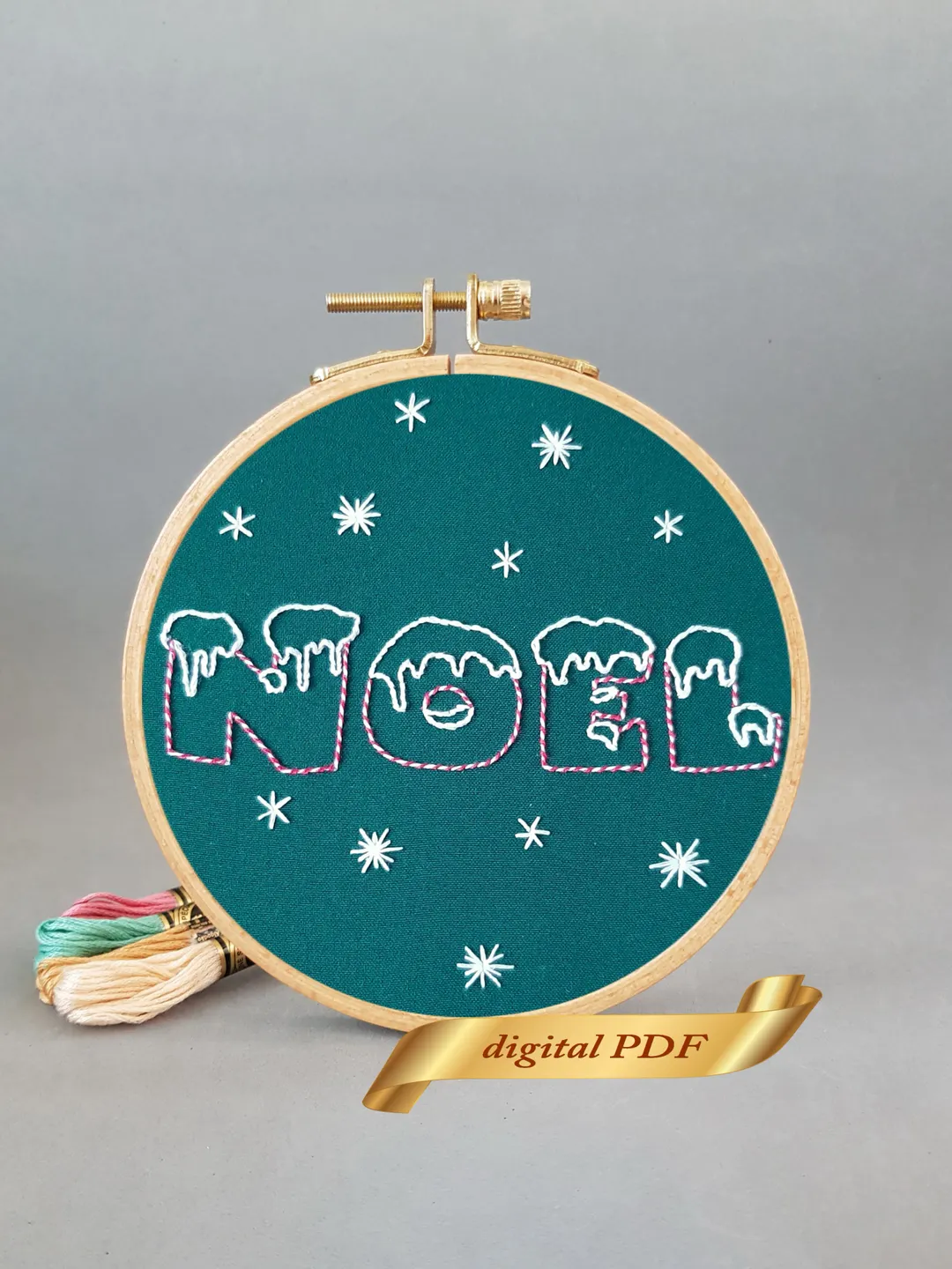 Noel pattern pdf embroidery, Christmas embroidery DIY