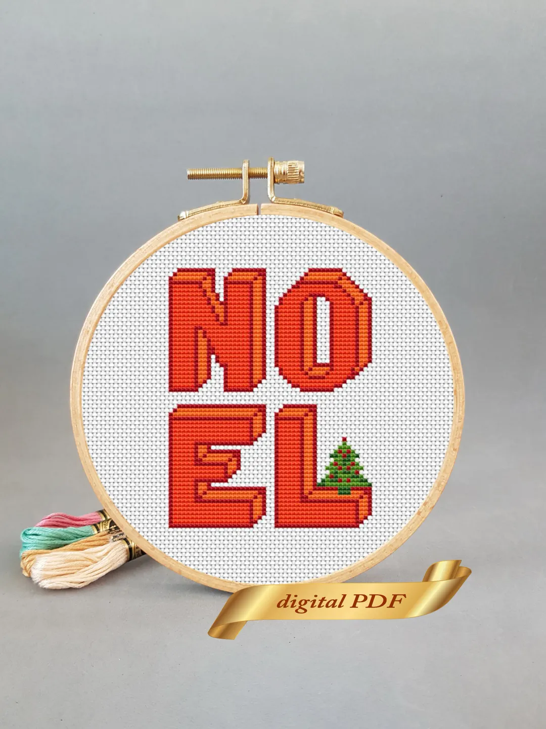Noel pattern pdf cross stitch DIY Christmas embroidery