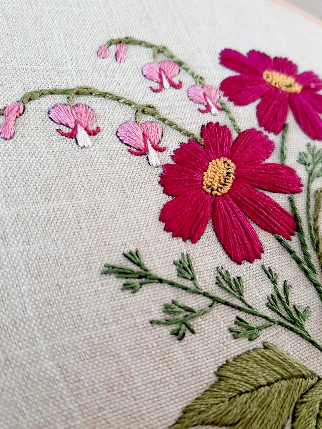 Garden flowers pattern pdf embroidery, Easy embroidery DIY, image size:1080x1440
