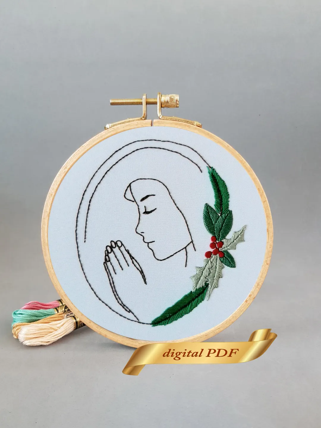 Christmas prayer pattern pdf embroidery, Easy embroidery DIY
