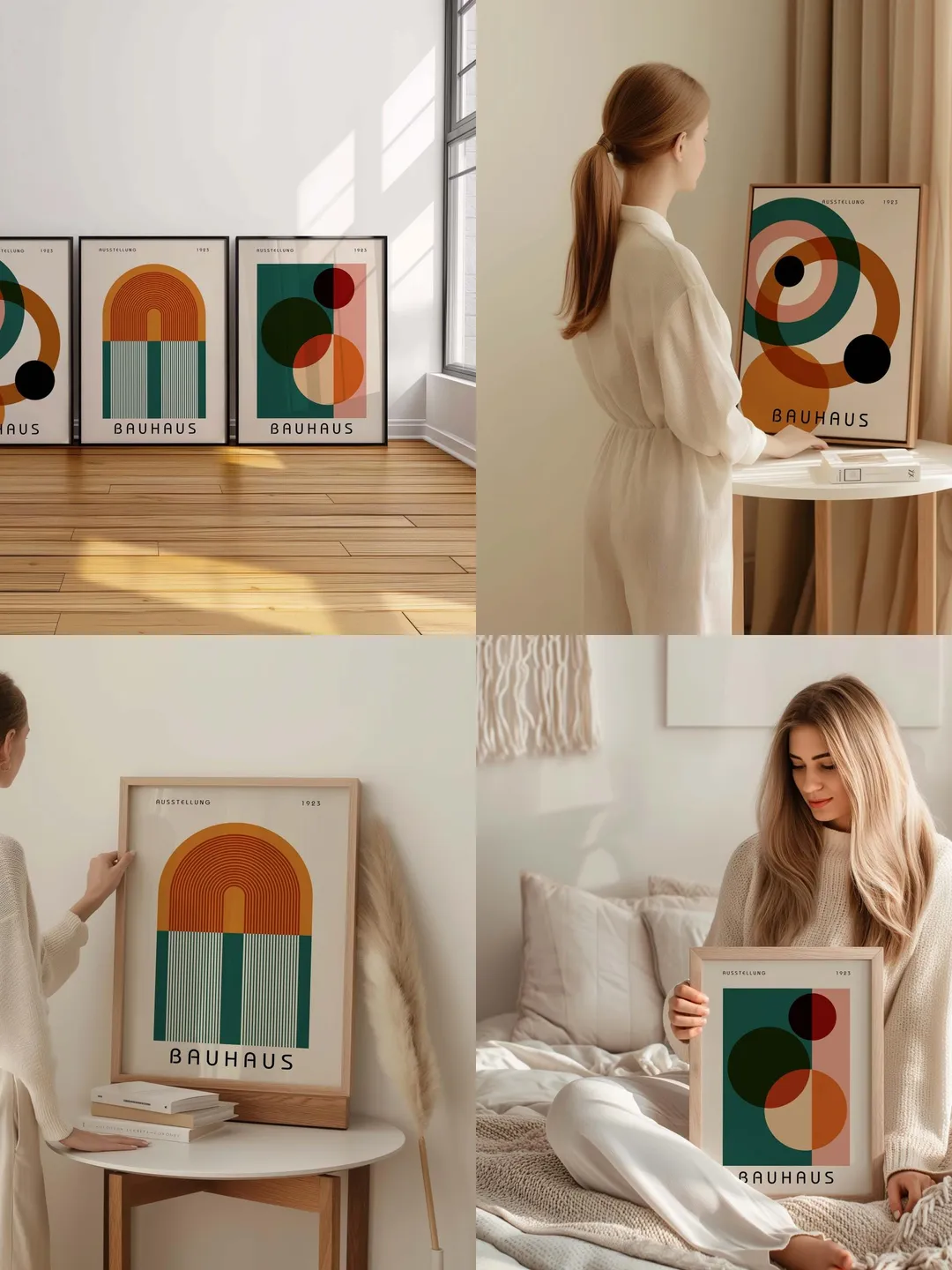 Bauhaus Set of 3 Prints, Vintage Mid Century Modern Posters, Retro ...