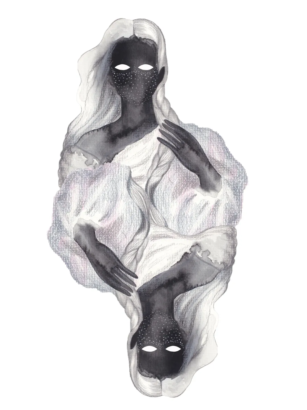 Digital ArtPrint Illustration Twin sisters