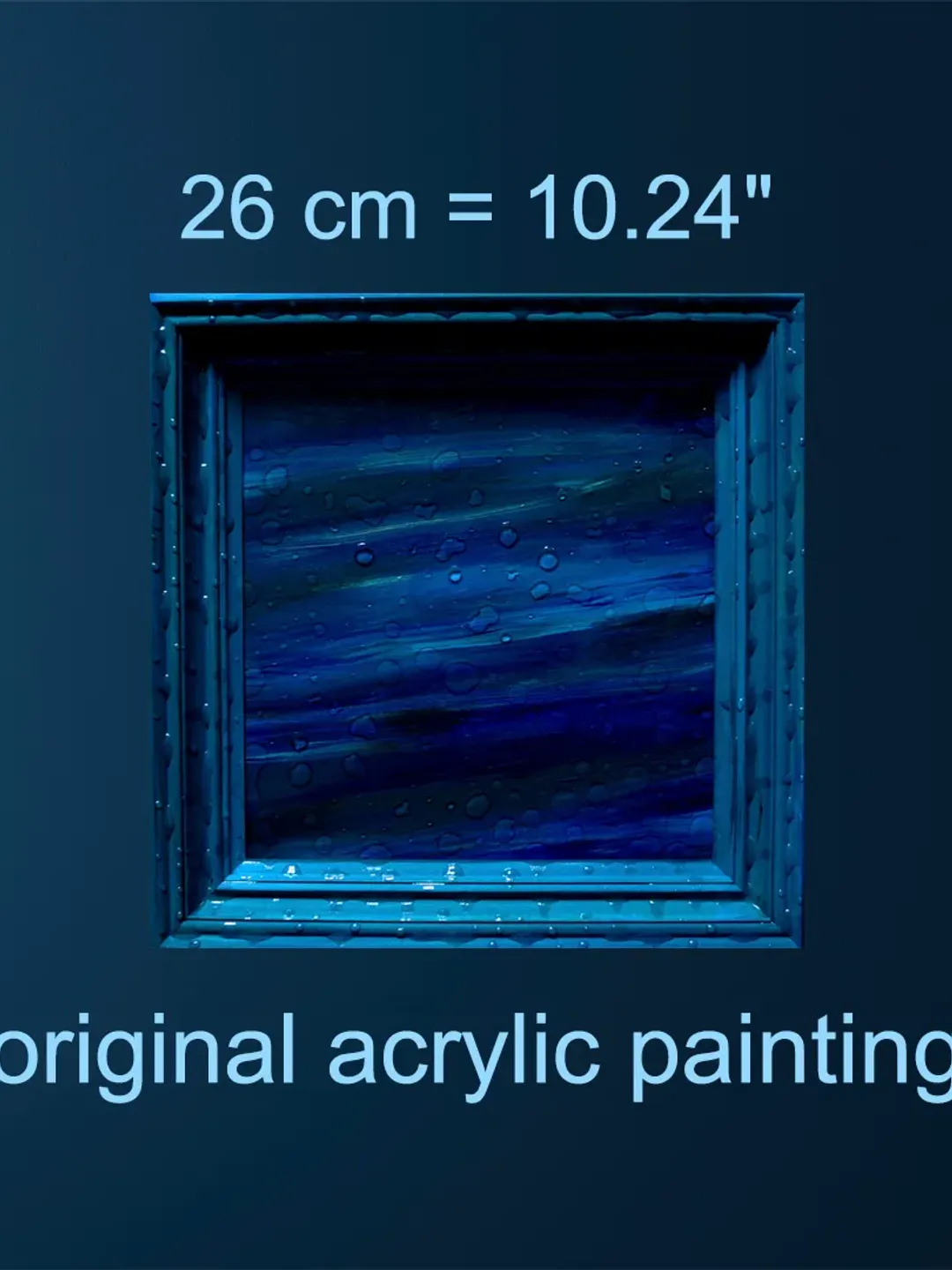 Original acrylic Painting on canvas. Nature series. Ocean.