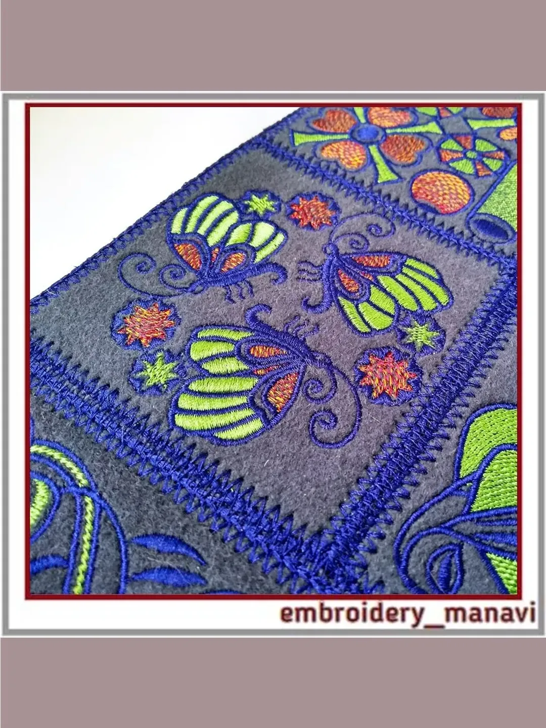 Machine Embroidery designs set 4 with Moths of 5 designs