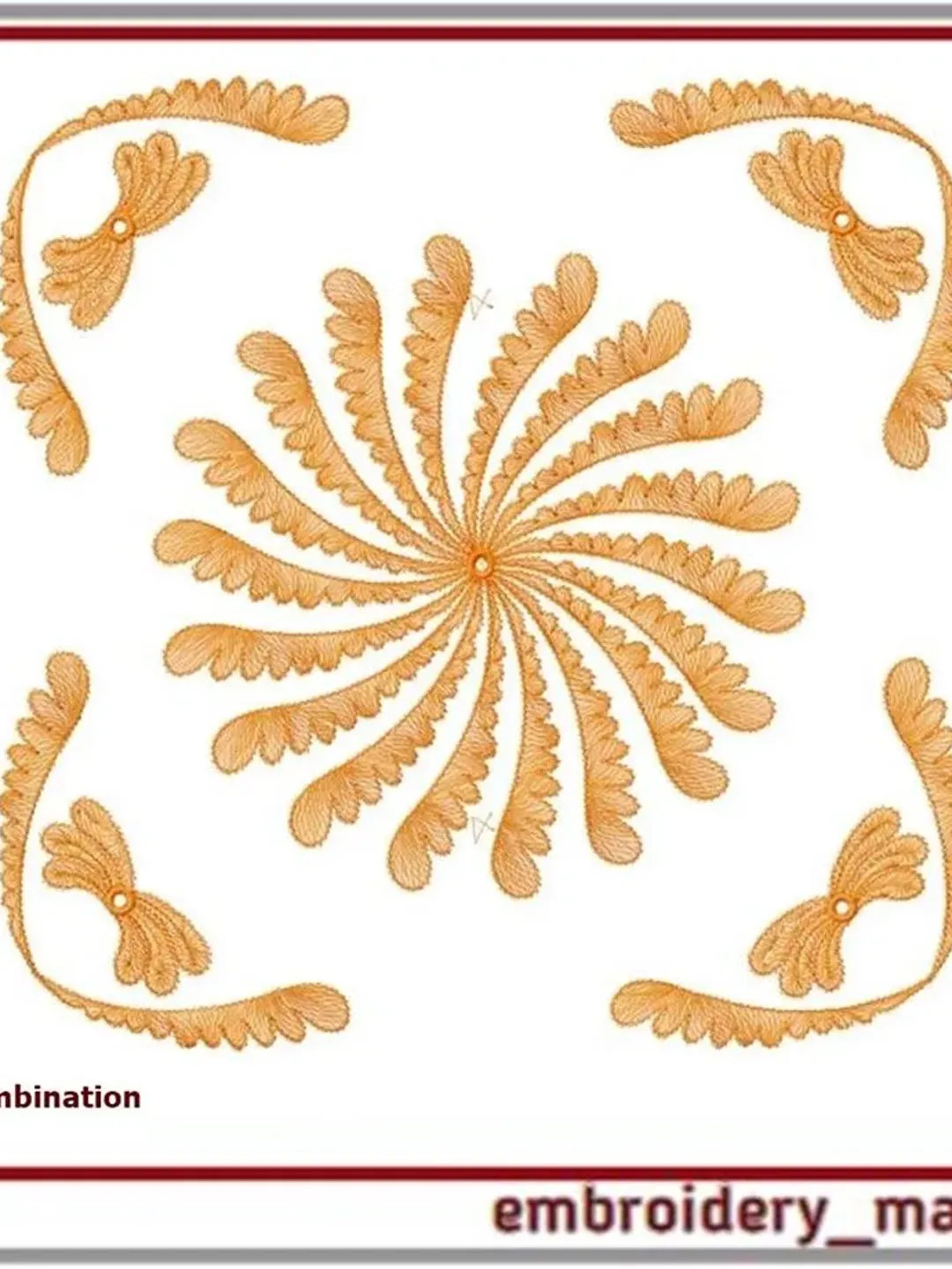 Set of 11 delicate pattern Machine Embroidery Designs in 2 colors