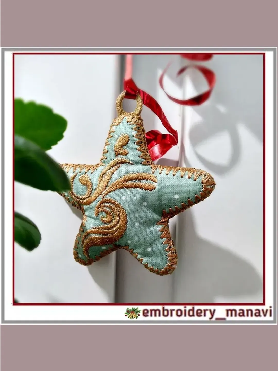 In the hoop tree toy star machine embroidery design