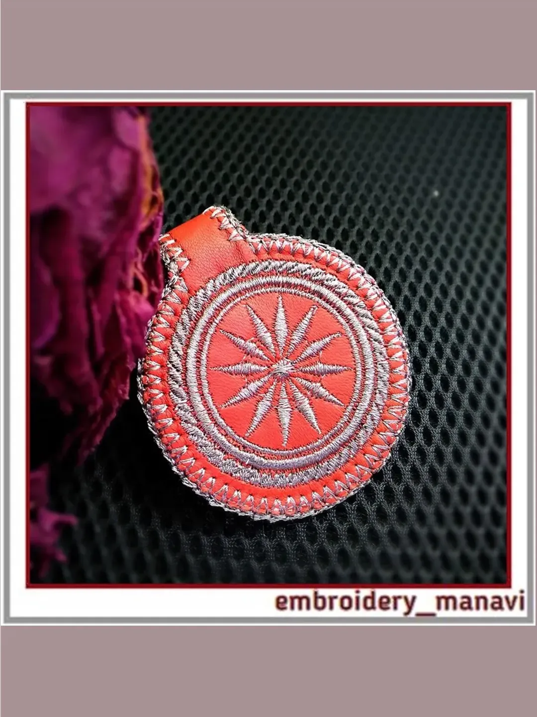 In the hoop embroidery design key chain 2 Decor for a bag backpack