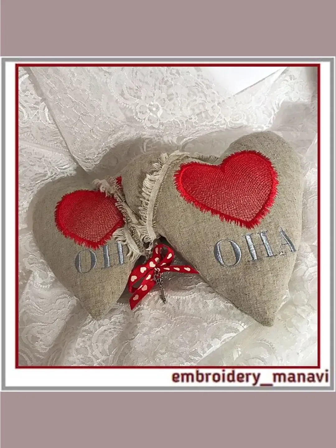 Machine Embroidery Design Lovely hearts