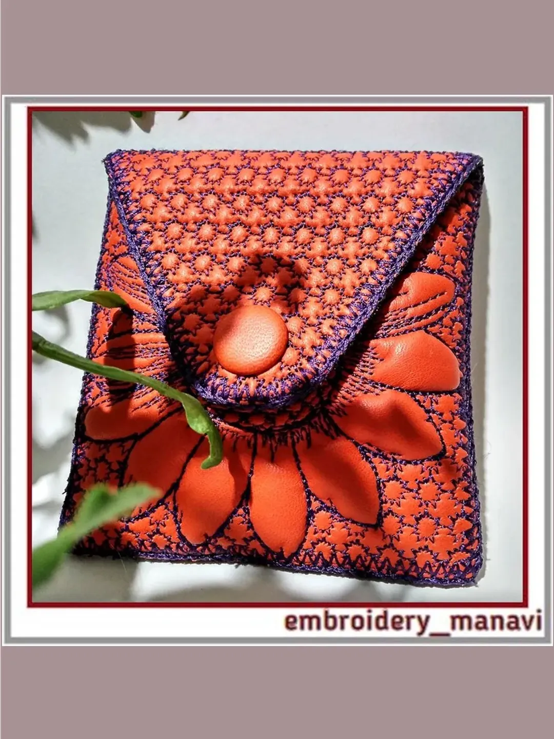 Wallet In the Hoop, quilt Case Machine embroidery design