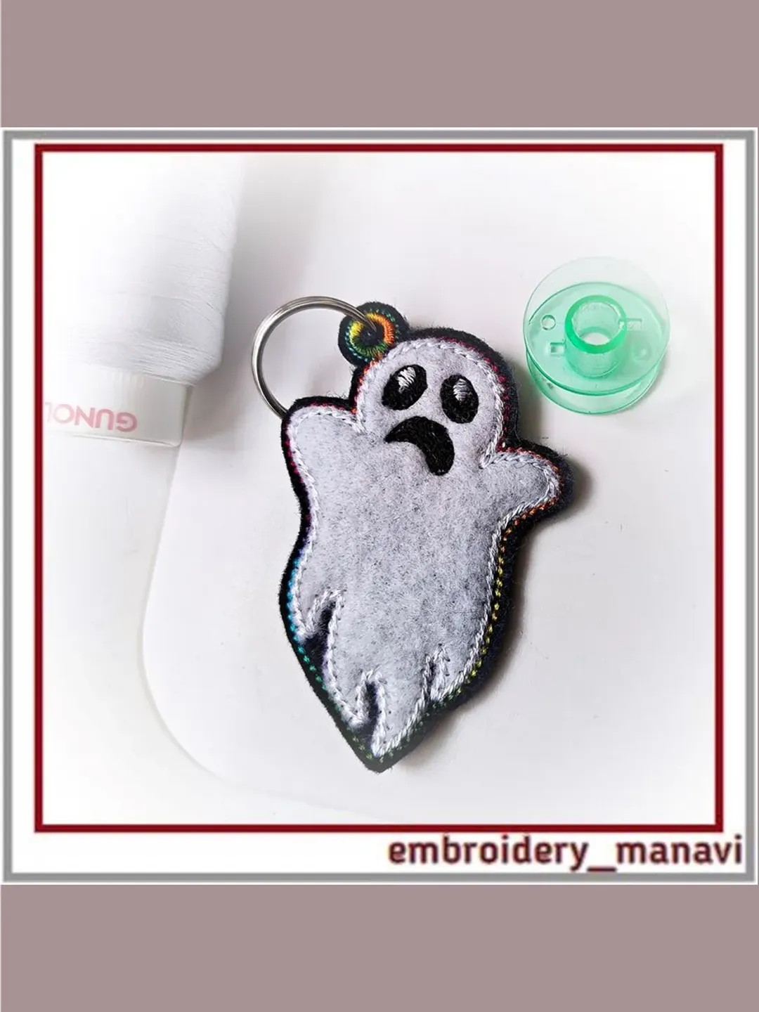 Key Fob In The Hoop Machine Embroidery Design ITH