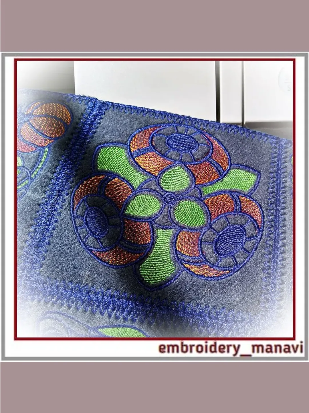 Set 2 for patchwork with flower Machine Embroidery design