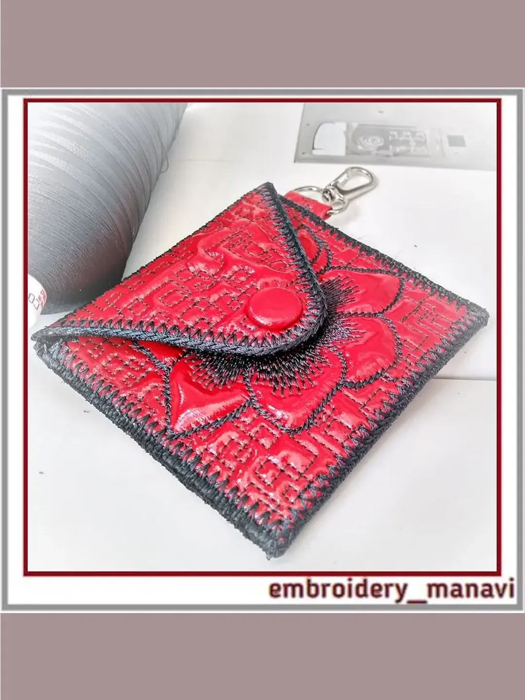 ITH Embroidery design Wallet In the Hoop, quilt Case