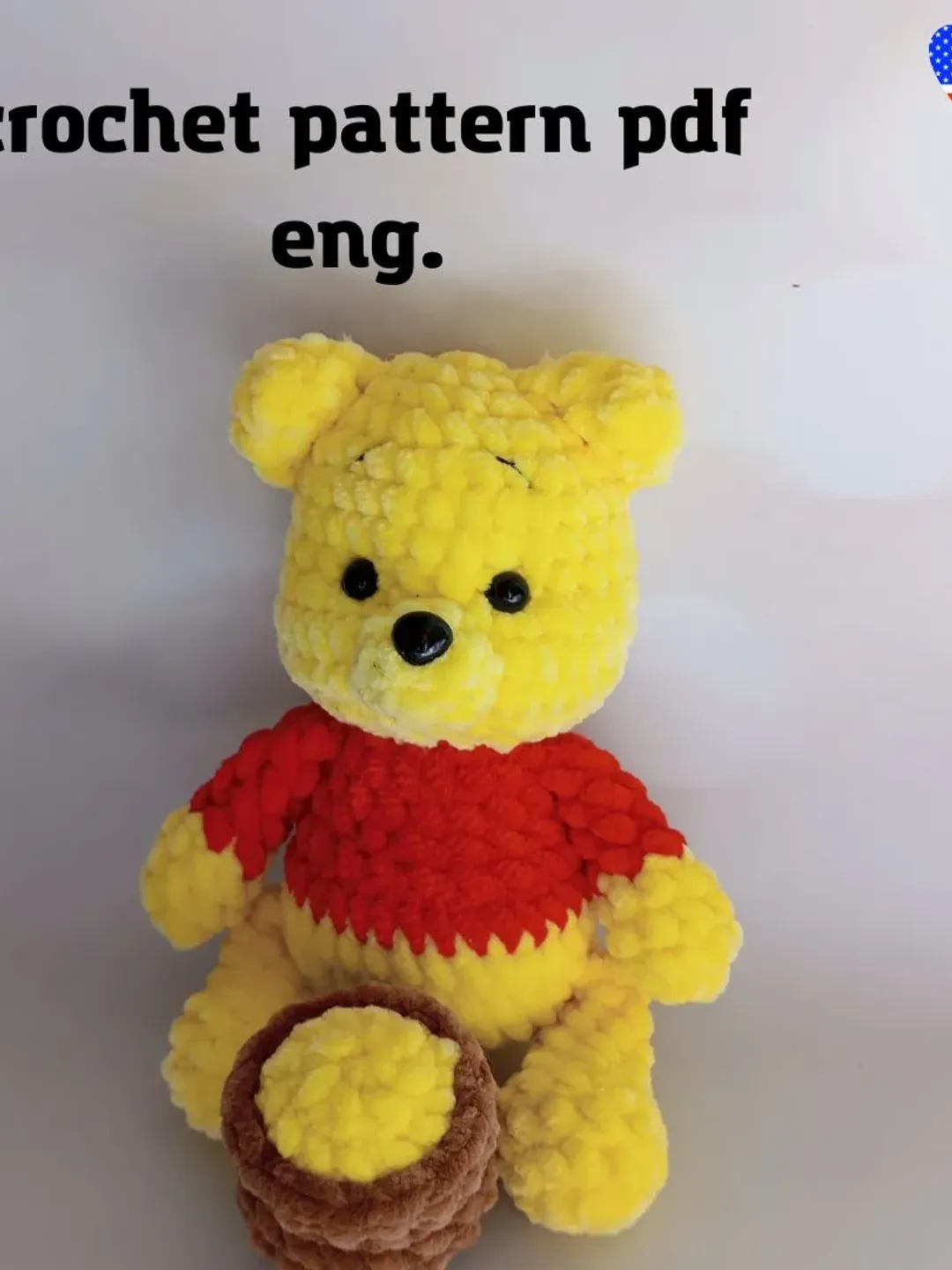 Crochet pattern, Winnie the Pooh, PDF ENGLISH, Amigurumi