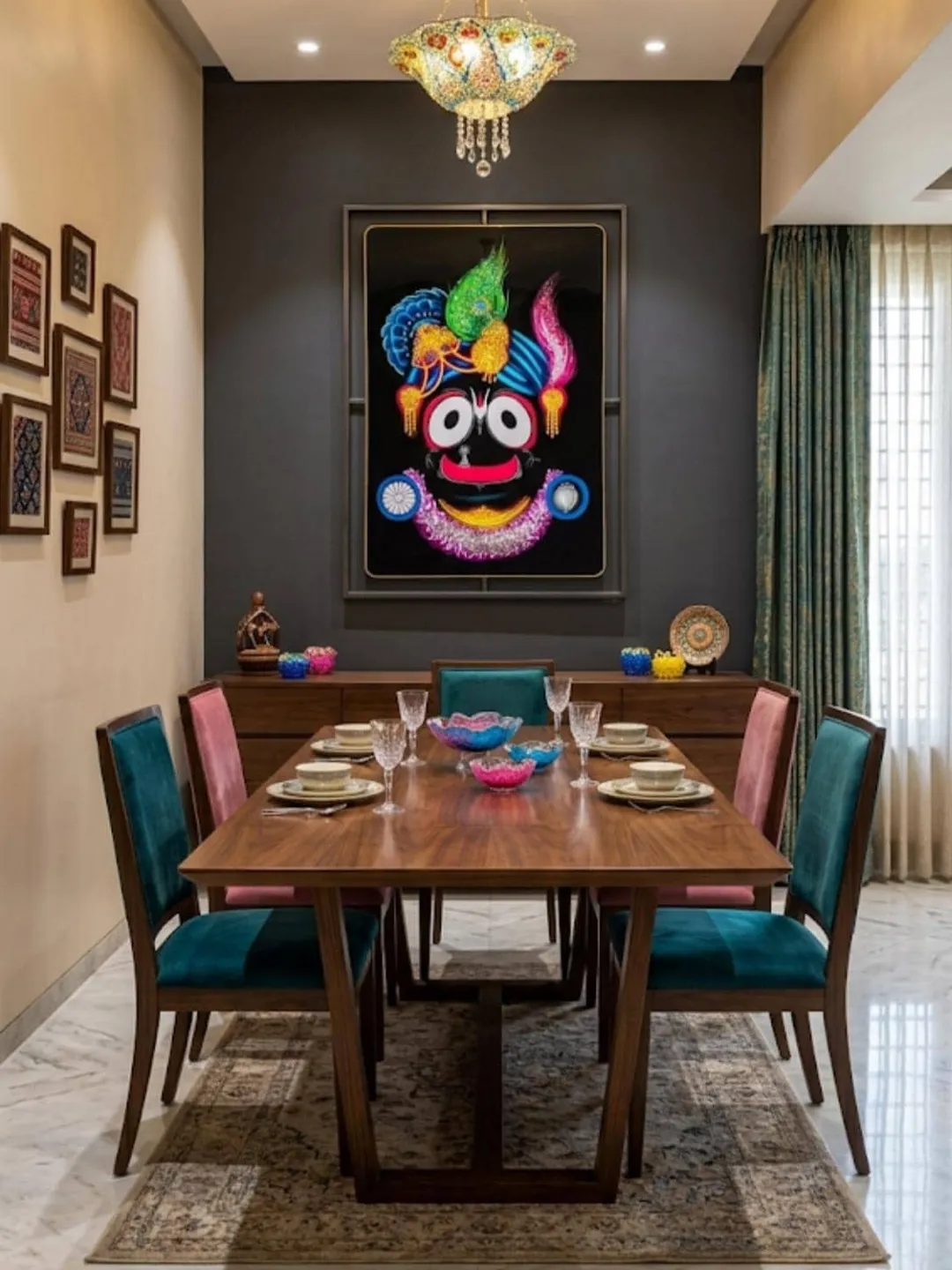 Jagannath Stone Work Photo – Religious Wall Art, India Home Decor