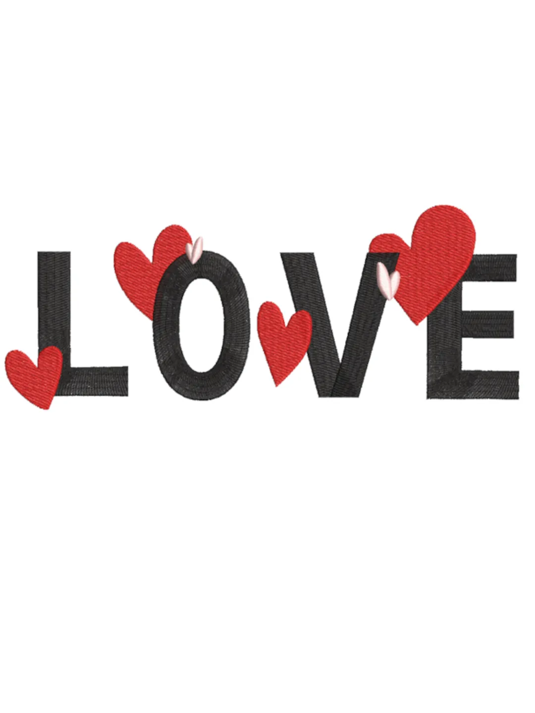 Love Embroidery Design, Valentine's Day, Machine Embroidery Design