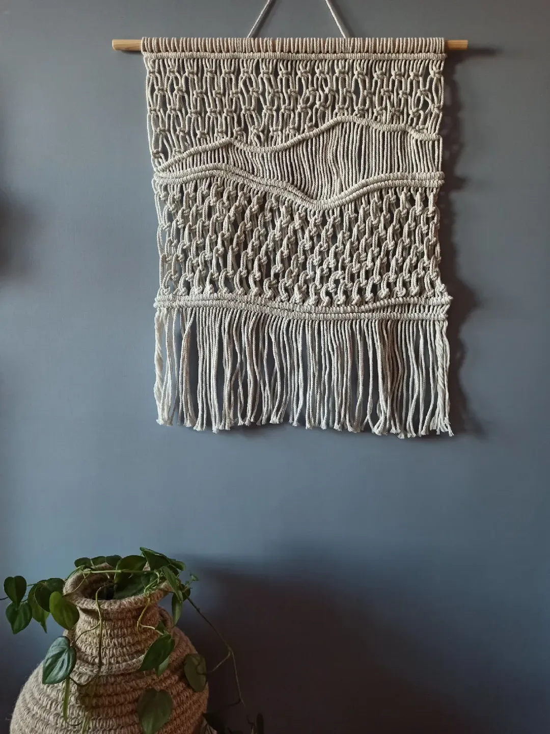 Panel wall. Macrame