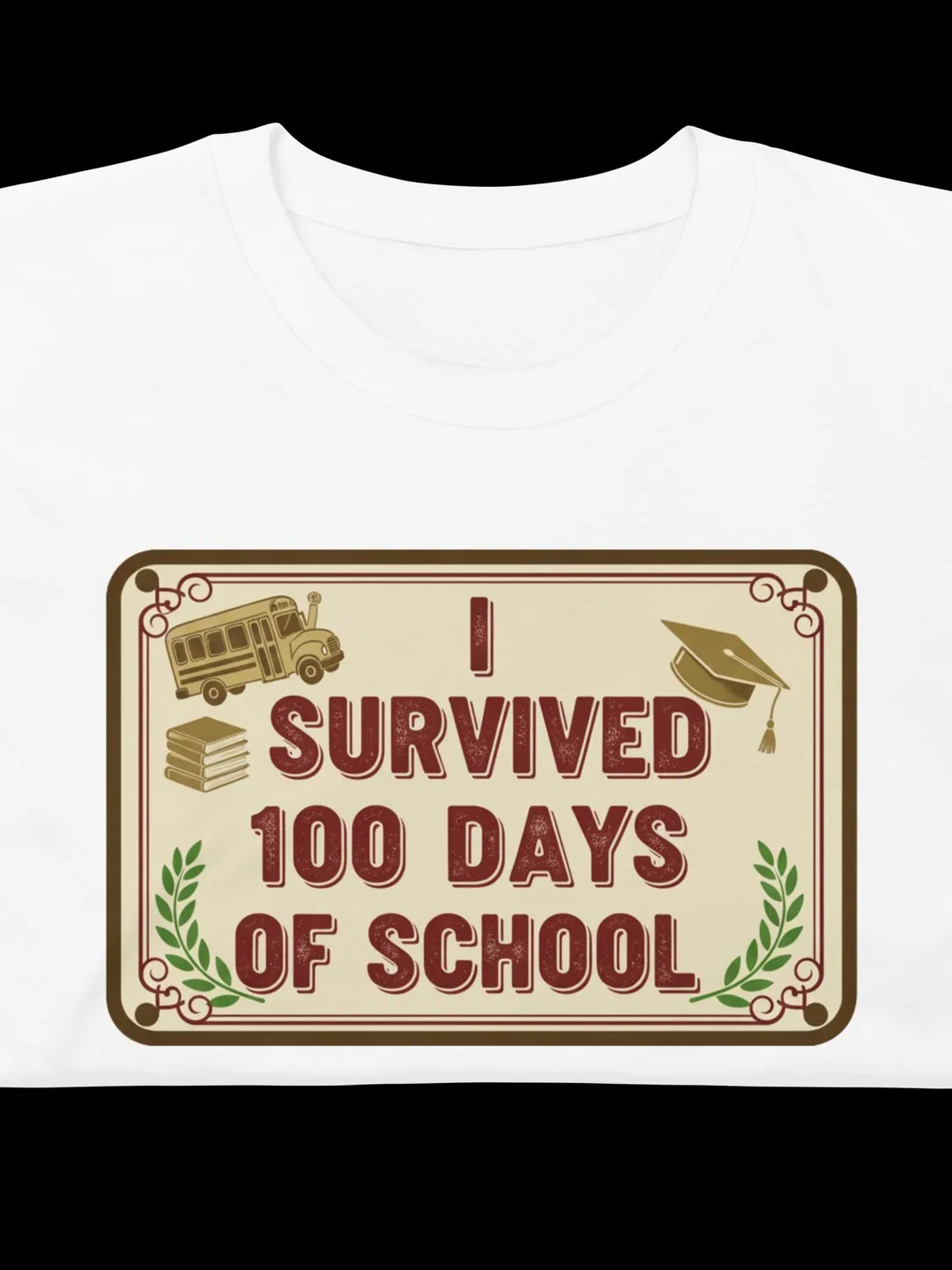 Vintage I Survived 100 Days of School Shirt, Retro Student Milestone Tee, Aesthetic Teacher Celebration Gift, Academic Achievement Outfit