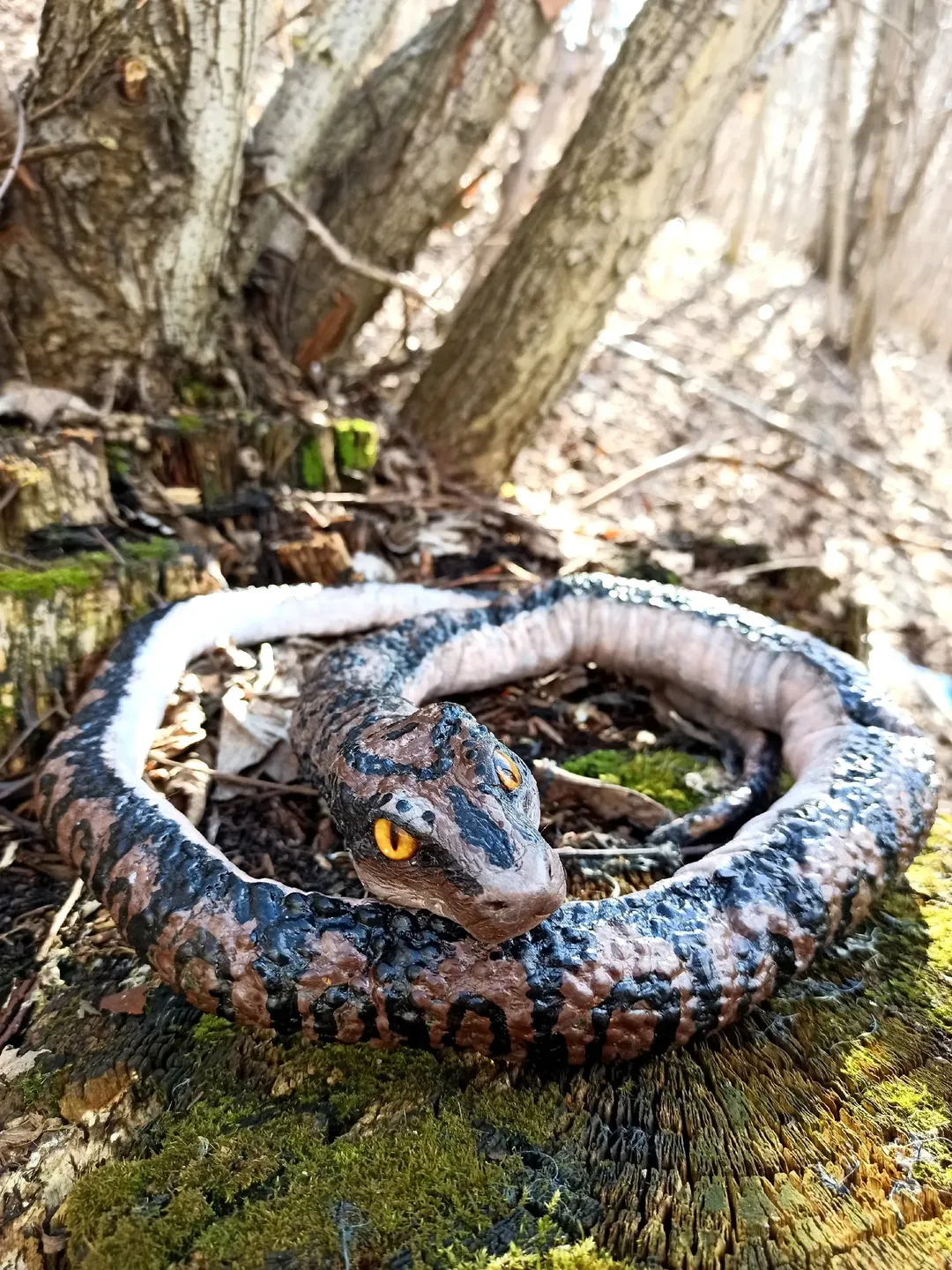 ART doll. Realistic python, snake. Handmade FOR SALE