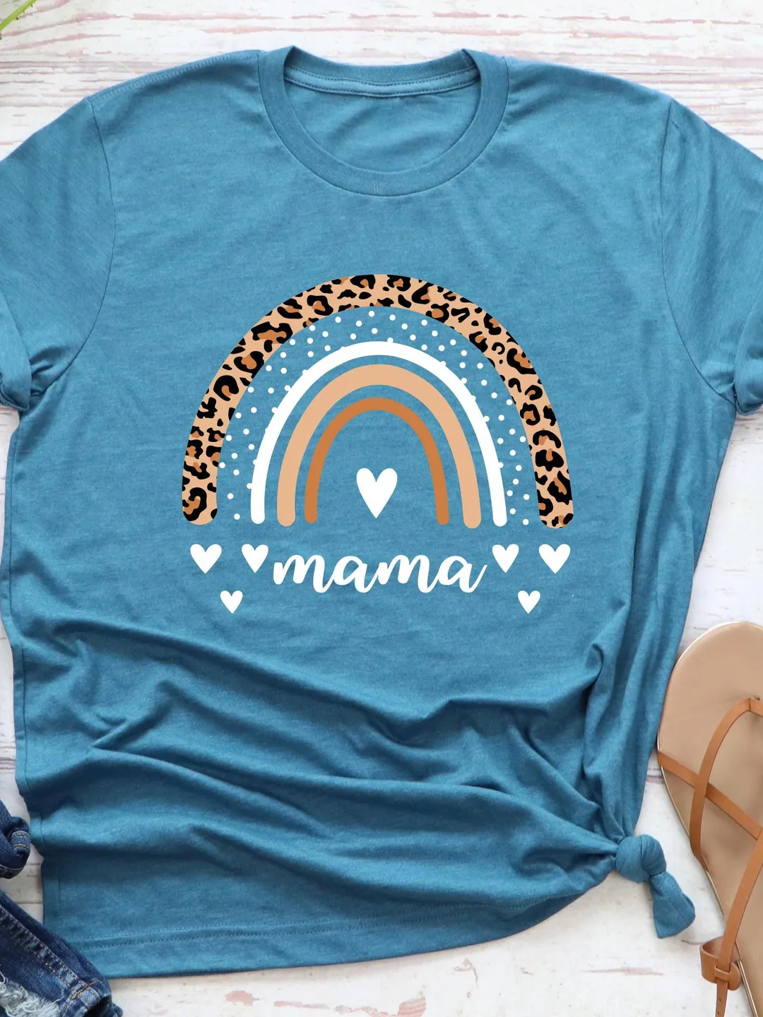 Rainbow Mama Shirt: Cotton Blend Mom Gift