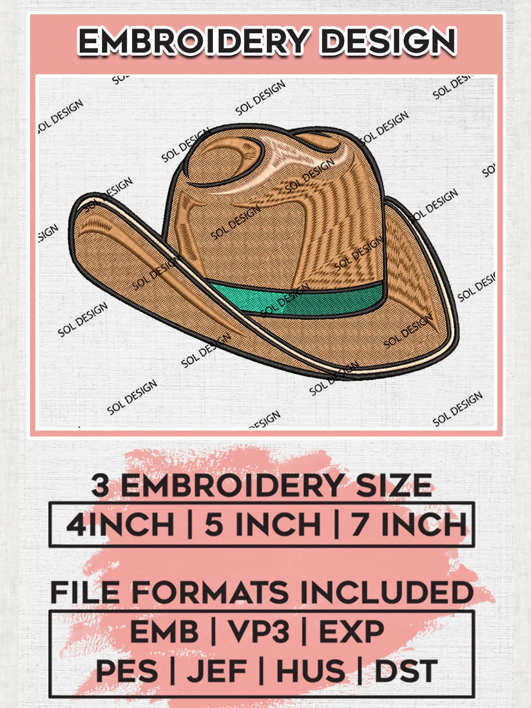Stetson Hatters NCAA Team Logo embroidery designs, NCAA Stetson Hatters Logo Machine embroidery files, NCAA Team Logo embroidery designs, NCAA Game Day Machine embroidery designs, Digital Download