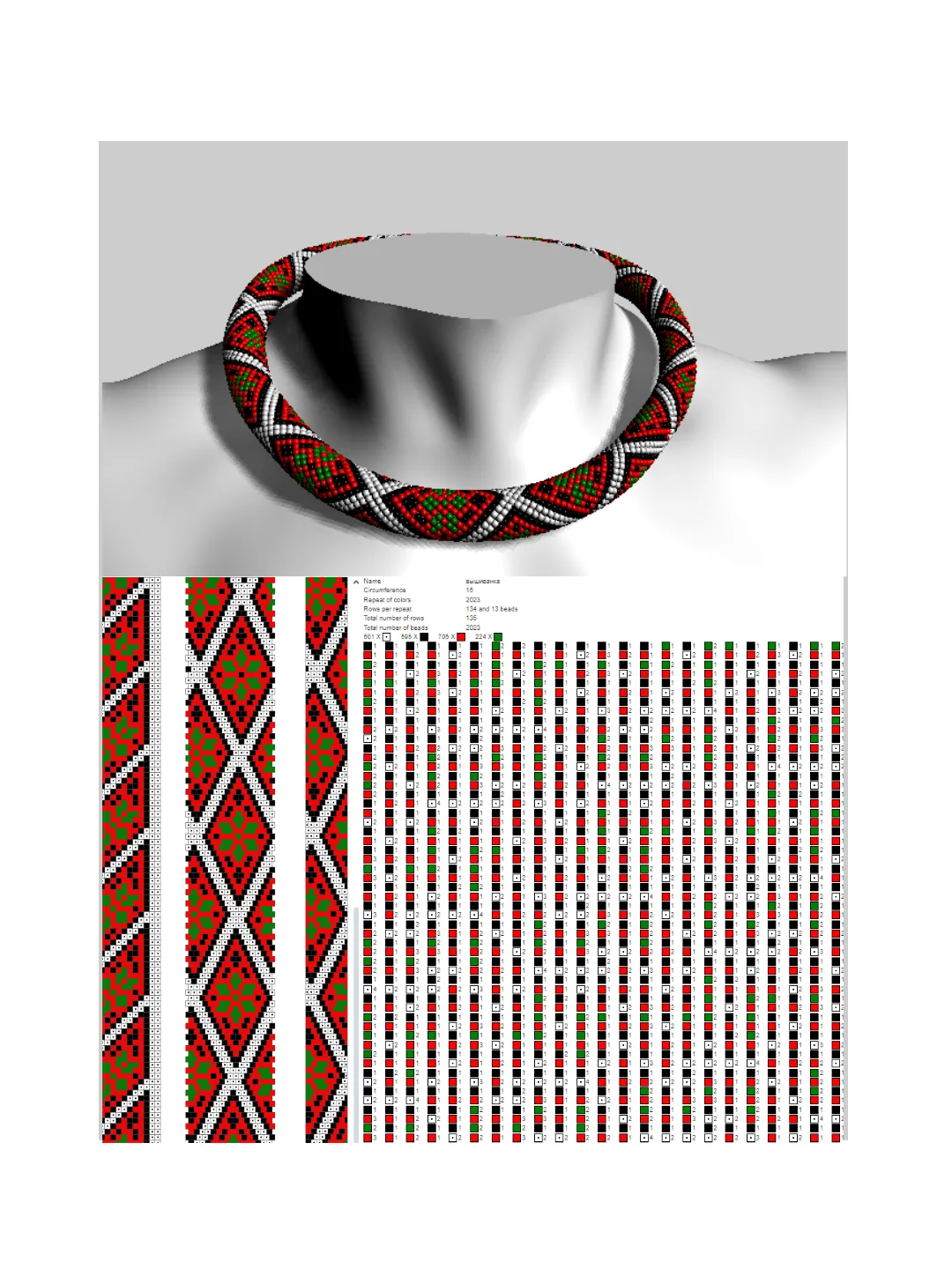 PDF Bead Crochet Pattern , Pattern for Necklace and Bracelet bead crochet