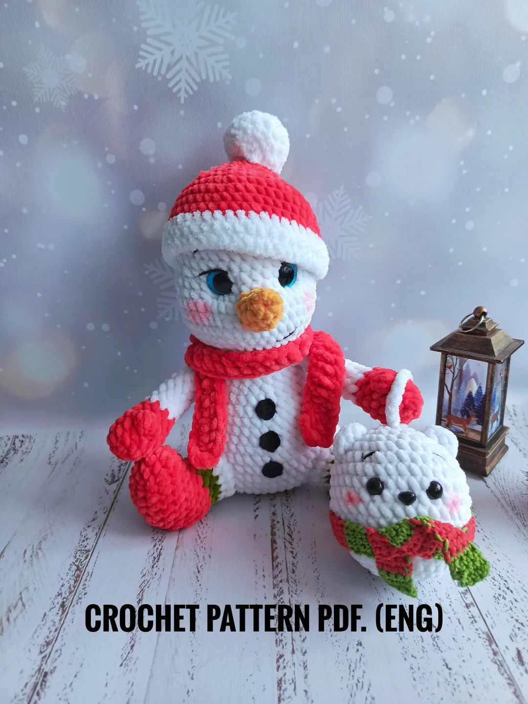 Crochet christmas snowman pattern, Amigurumi snowman christmas toys pattern PDF in Eng, Crochet snowman pattern, crochet toy animals pattern