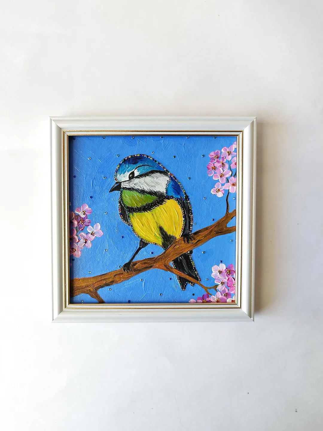 Bird wall art framed, Bird painting, Crystal art diamond painting, Beautiful bird painting, Bird painting for sale