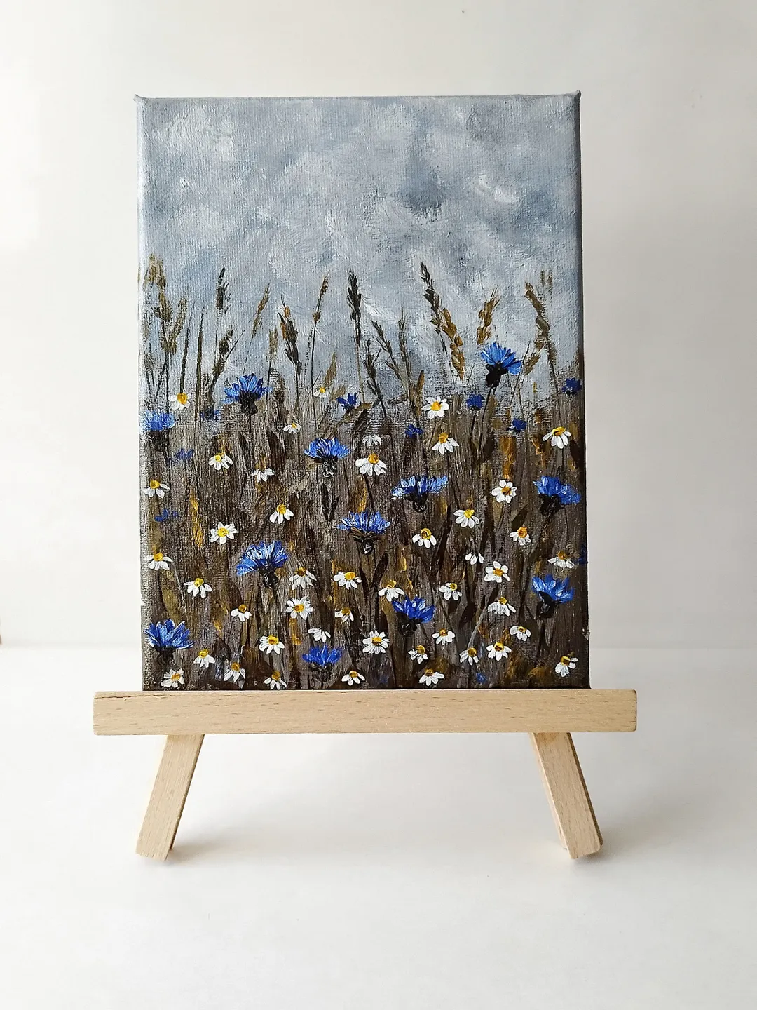 Unique Acrylic Painting Landscape of Wildflowers - Perfect Wall Decor