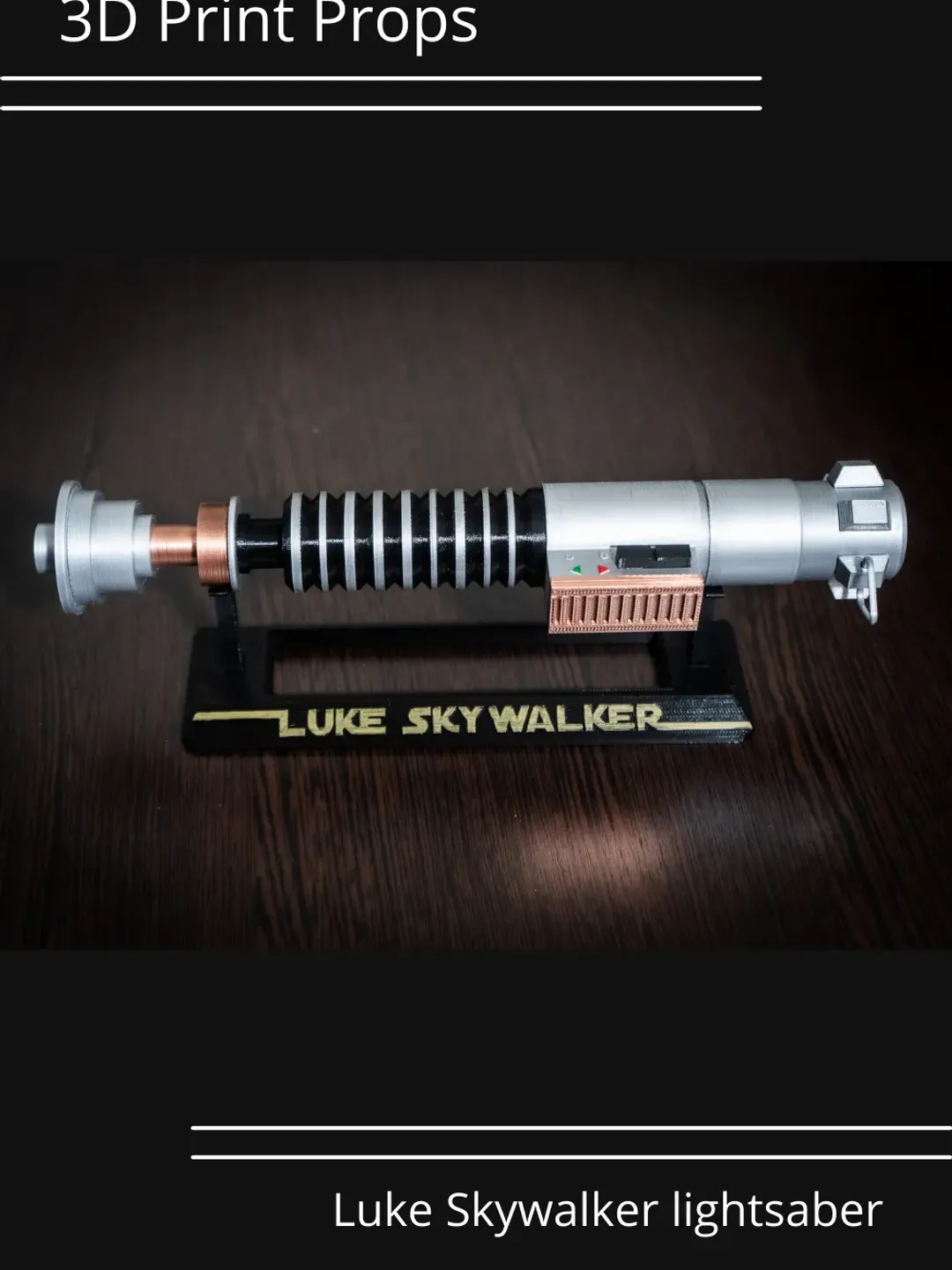 Luke Skywalker lightsaber hilt | Star Wars cosplay custom lightsaber replica | Star Wars gift