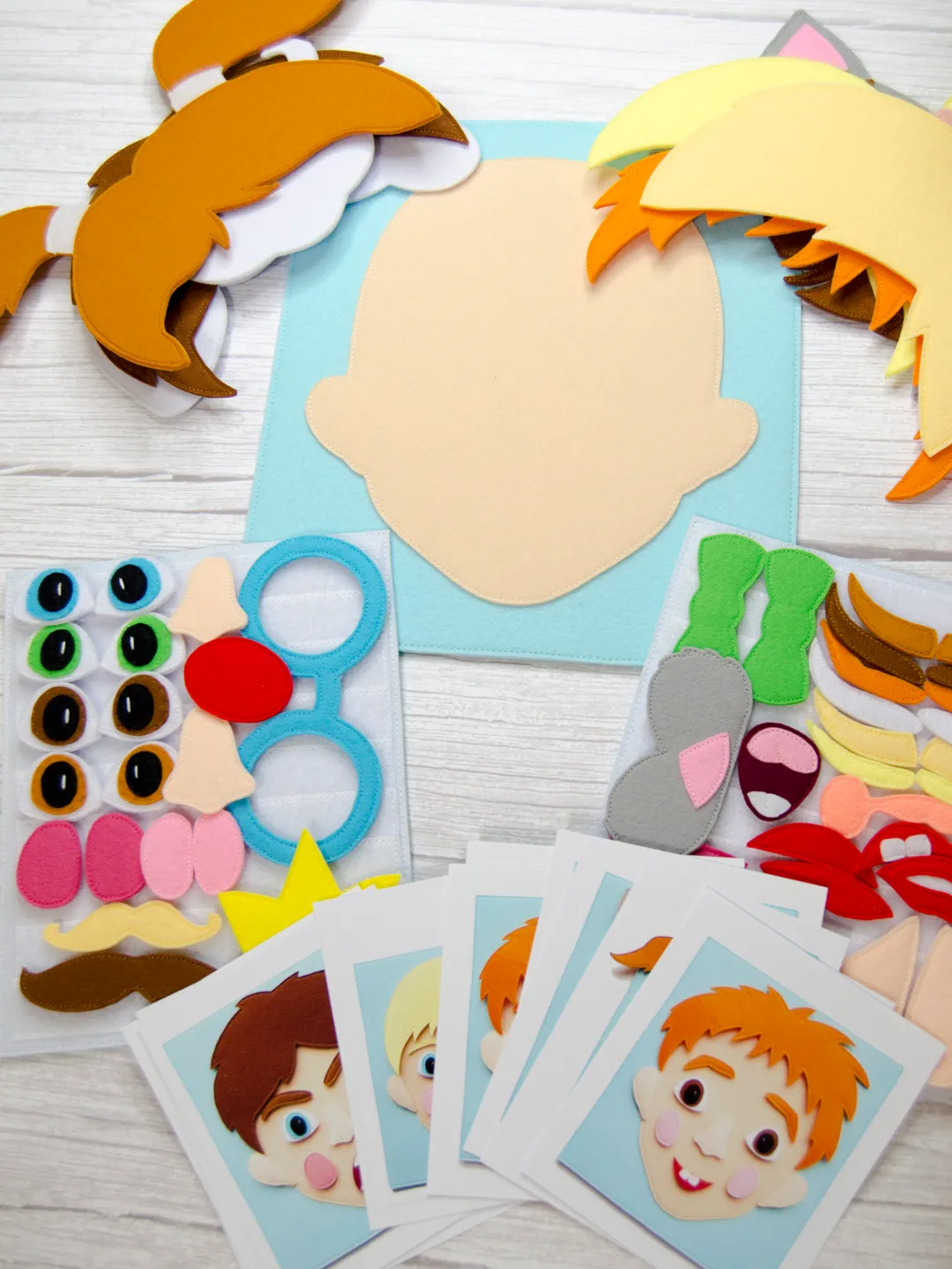 Make a face toy, Emotions play mat, personalized gift