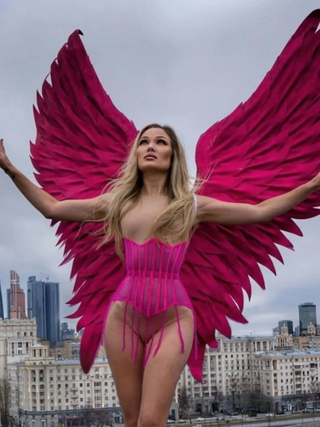 Angel Wings costume, Wings cosplay, Pink sexy wing, Christmas angel, Adult Angelic wings, Dance Show costume, Nightclub