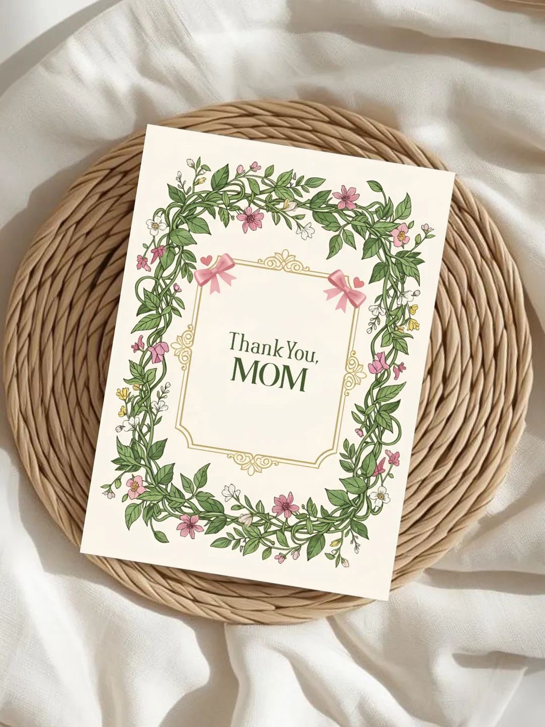 Happy Mothers Day Card Printable, Floral Mother's Day Cards for Mom ...