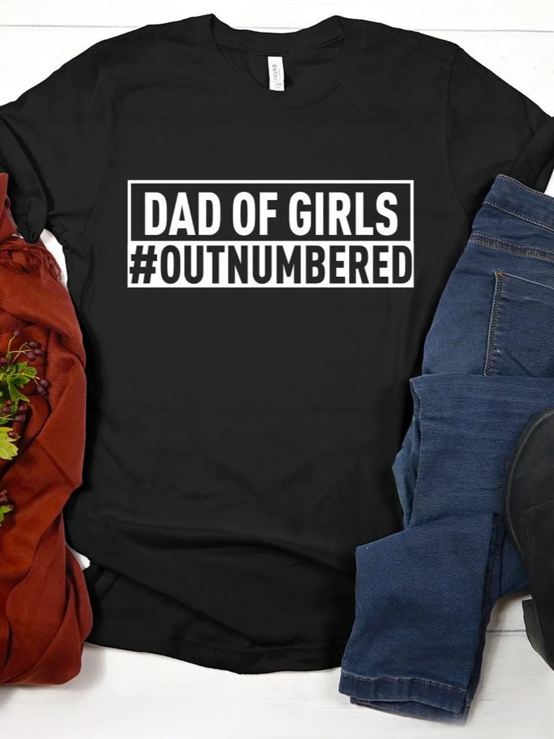 Dad of Girls T-Shirt: Funny Fathers Day, Proud Daddy