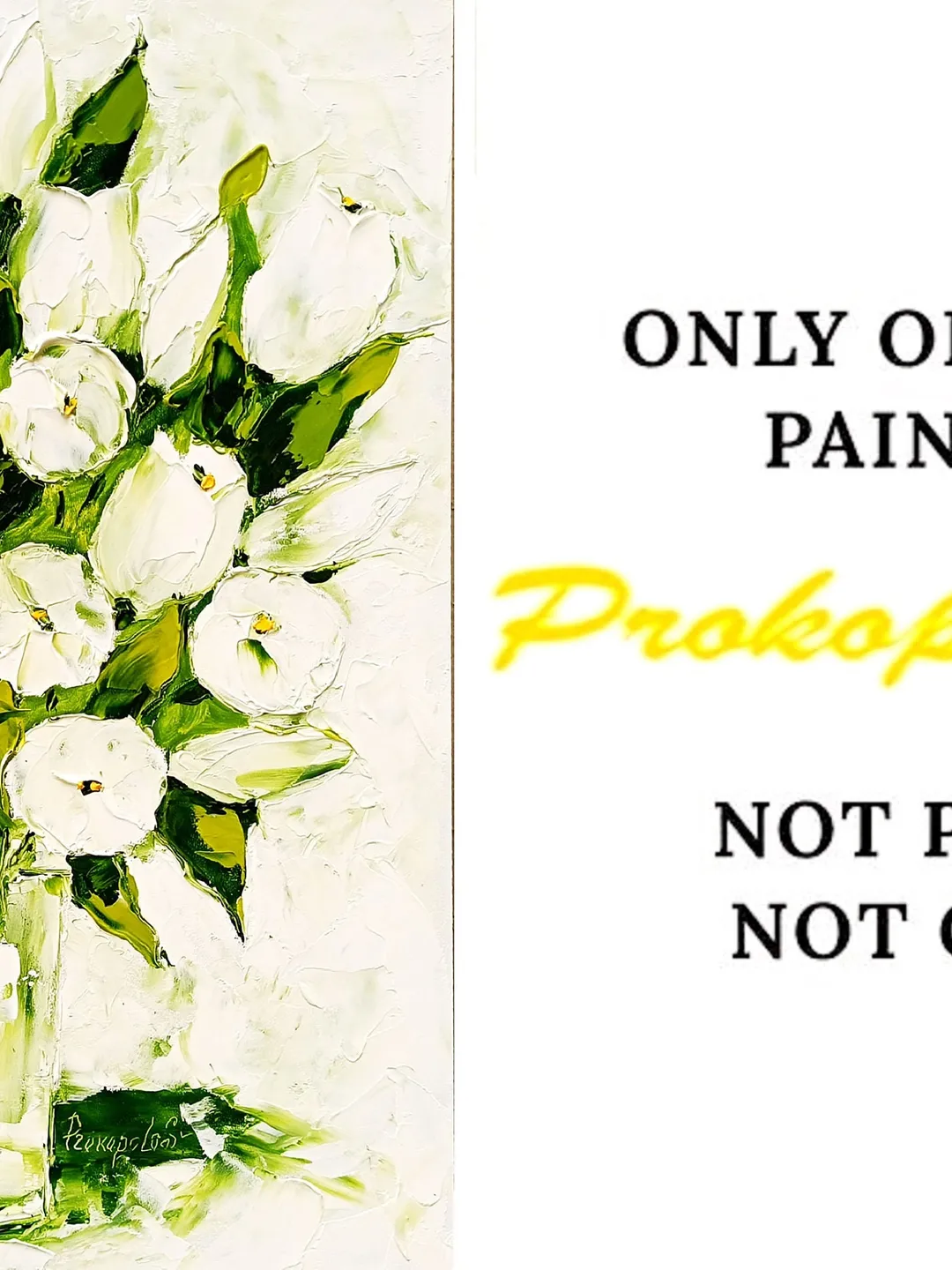 Tulip Painting Floral Original Art Flower oil painting original Impasto ...