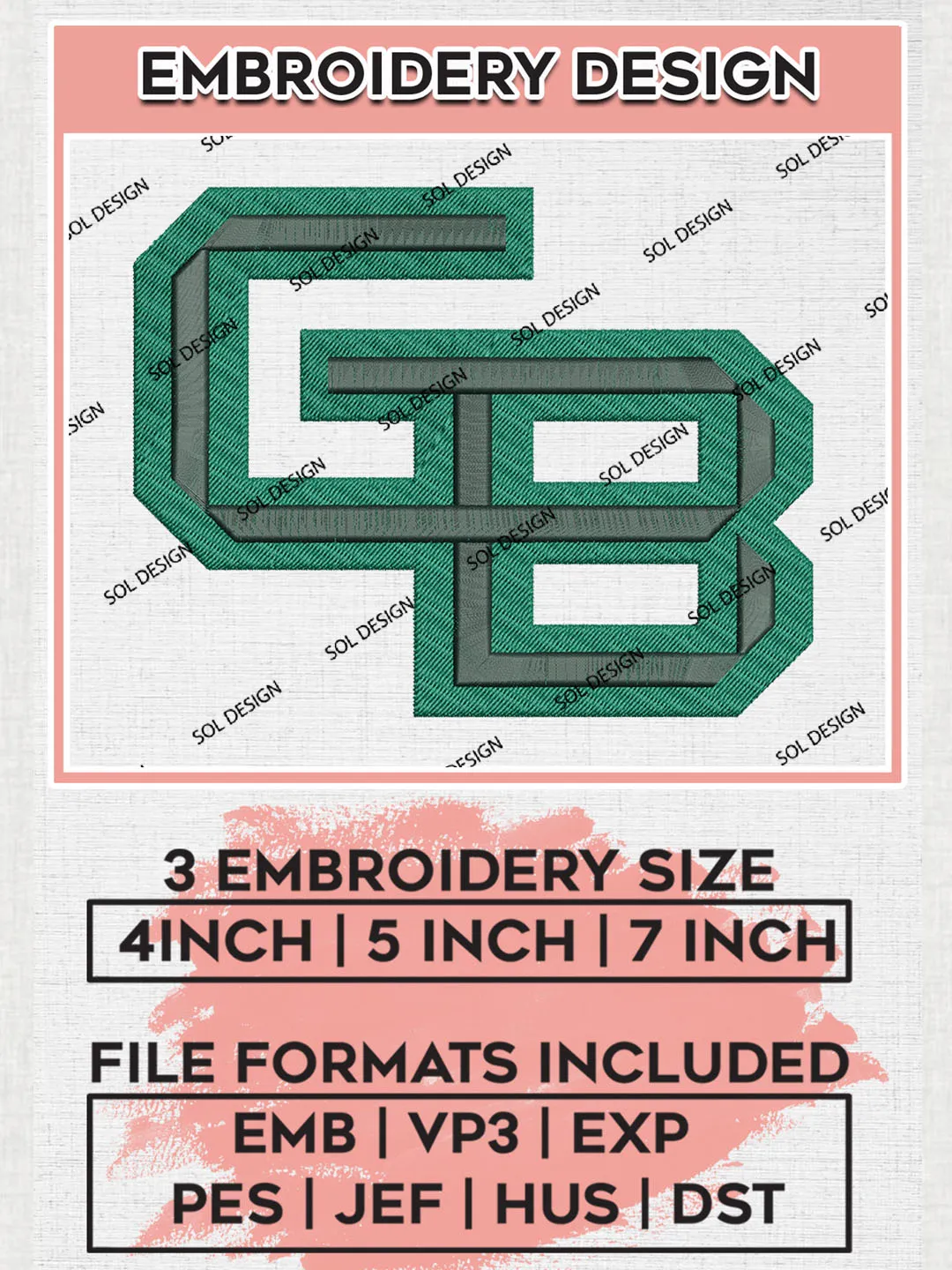 Green Bay Phoenix Logo Machine Embroidery Design, NCAA Green Bay Phoenix Embroidery Design Design files, NCAA Embroidery Designs, NCAA Machine Embroidery Designs, Digital Download