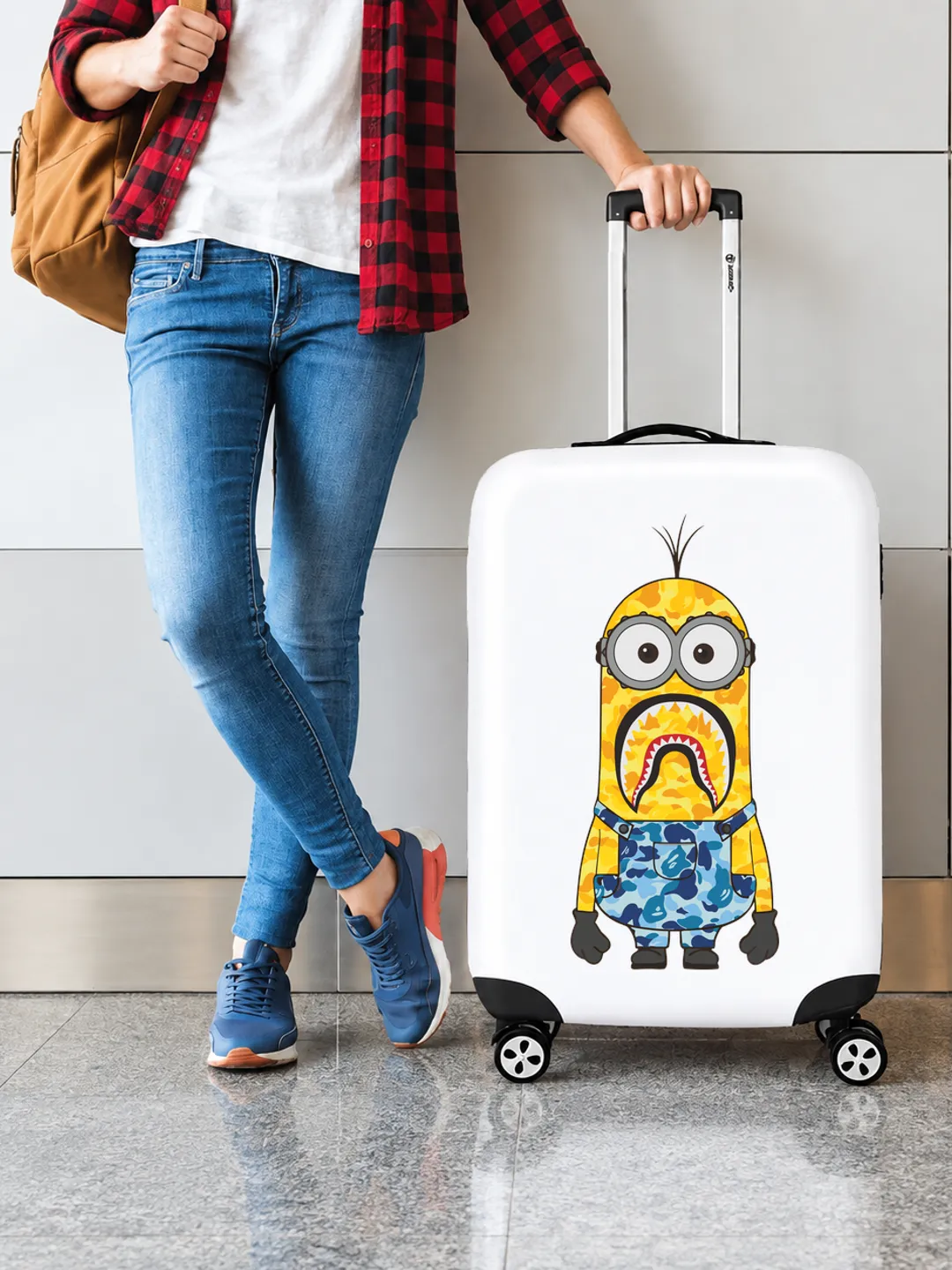 Bape Minion Luggage Cover
